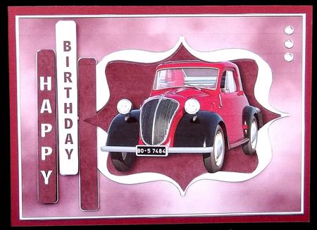 Old Car Birthday Card by Suzi Cooper