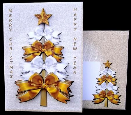 Ribbon Bow Christmas Tree - White & Gold by Suzi Cooper