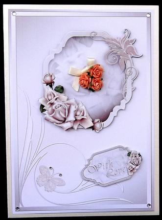 Rose Flourish Card Front/topper by Suzi Cooper
