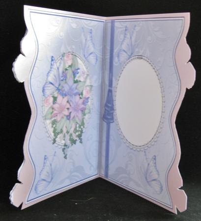 Curved Edge Insert for Butterfly Bouquet Card Front by Suzi Cooper