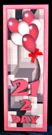 21 Today Balloons Large Dl Card 1 by Suzi Cooper