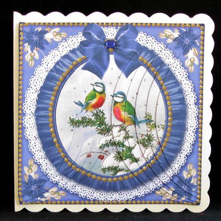 Blue Tits Ruffle 8in Rounded Side Stacker Cf Kit by Suzi Cooper