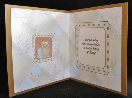 Cute Bluebird Birthday Insert by Suzi Cooper