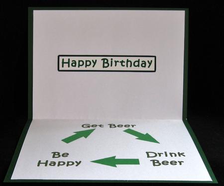 Beer Drinkers Birthday Insert by Suzi Cooper
