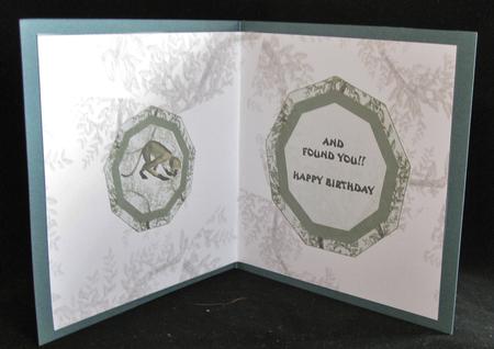 Clever Monkey Birthday Insert by Suzi Cooper