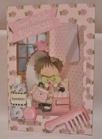 3D Corner Card Kit - Little Miss Age Card by Suzi Cooper