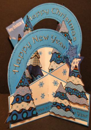 Christmas Tree Cascade Deluxe (blue) by Suzi Cooper