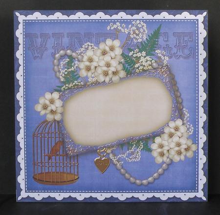 Vintage Blue Birdcage Ornate 8in Envelope Kit by Suzi Cooper