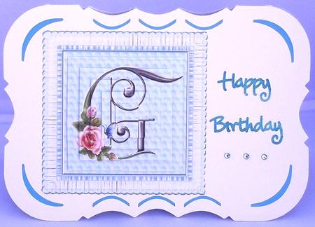 Floral Rose Monogram Letter g by Suzi Cooper