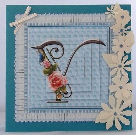 Floral Rose Monogram Letter Y by Suzi Cooper