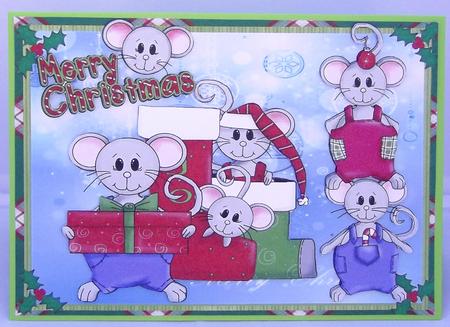 A5 Christmas Mice by Suzi Cooper