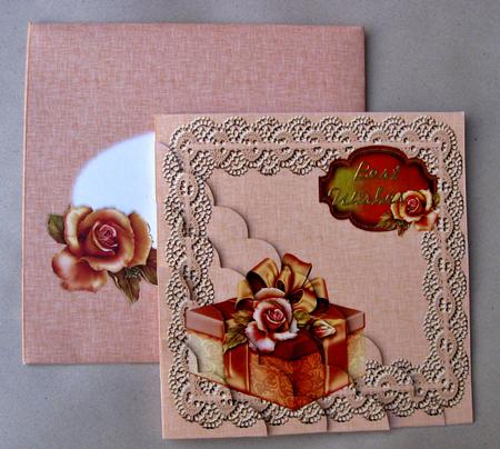Copper Rose Present 6 x 6 Inch Card Kit by Suzi Cooper