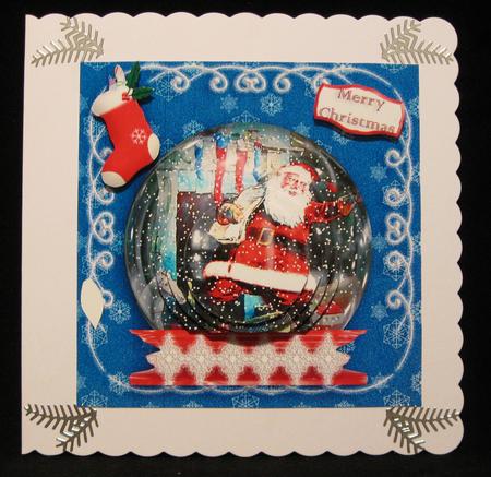 Santa's Been - Snow Globe Pyramid by Suzi Cooper