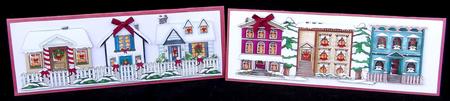 2 Christmas Street Scene Toppers by Suzi Cooper