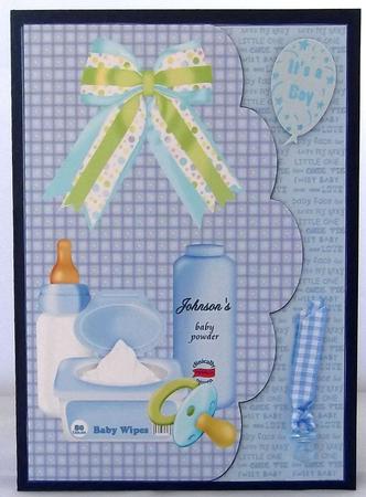 New Baby Boy Card Front by Suzi Cooper