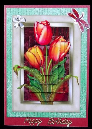 2 Floral Card Fronts with Pyramage by Suzi Cooper