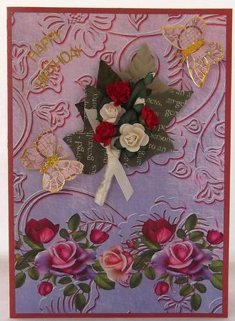 A4 Background Romantic Roses 2 by Suzi Cooper
