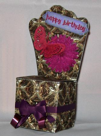 Chair Shaped Gift or Favour Box - Steampunk Butterfly by Suzi Cooper