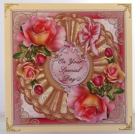 Glowing Roses on a Satin Doily by Suzi Cooper