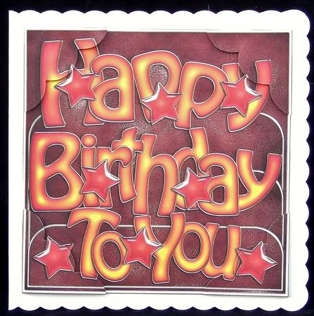8 x 8 Birthday Stars Scalloped Corner Topper by Suzi Cooper