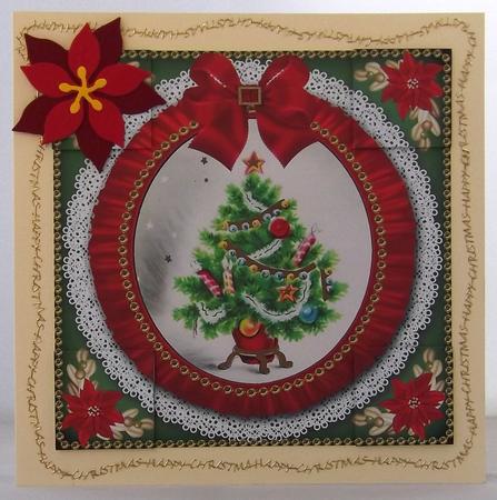 Elegant Tree Ruffle 8in Picture Sheet Topper by Suzi Cooper