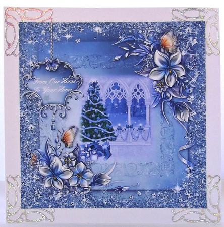 Silent Night Christmas Card Topper by Suzi Cooper