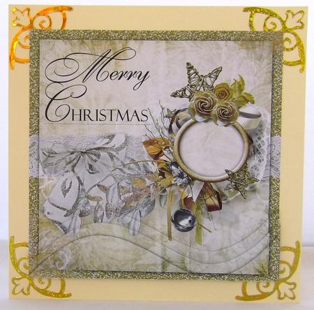 Golden Christmas Bottom Swirl Stacker 8x8inch by Suzi Cooper