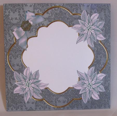 Silver Poinsettia Fancy 8in Envelope Kit by Suzi Cooper