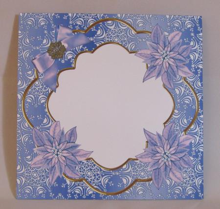 Pale Blue Poinsettia Fancy 8in Envelope Kit by Suzi Cooper