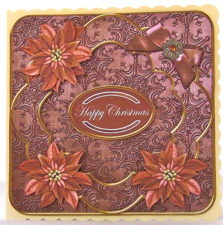 Bronze Poinsettia Happy Christmas Fancy 8in Cf Kit by Suzi Cooper