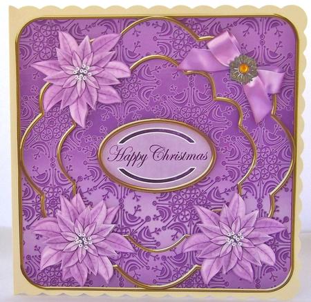 Lilac Poinsettia Flake Happy Christmas Fancy 8in Cf Kit by Suzi Cooper