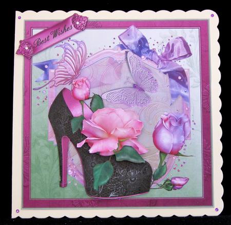 The Rose Shoe Card Topper by Suzi Cooper