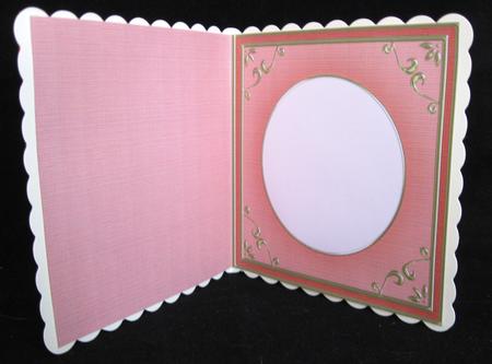 Square 'gold Metallic Frame' Card Front or Insert by Suzi Cooper