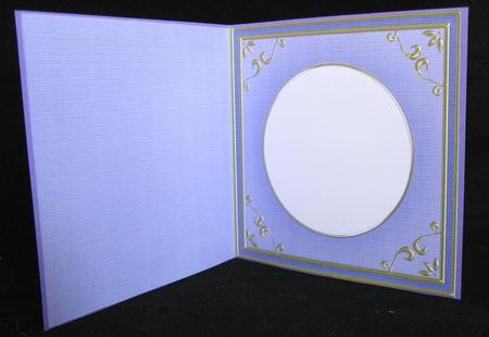 Square 'silver Metallic Frame' Card Front or Insert by Suzi Cooper