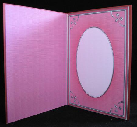 A5 'silver Metallic Frame' Card Front or Insert by Suzi Cooper