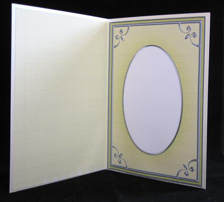 A5 'silver Metallic Frame' Card Front or Insert by Suzi Cooper