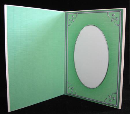 A5 'silver Metallic Frame' Card Front or Insert by Suzi Cooper