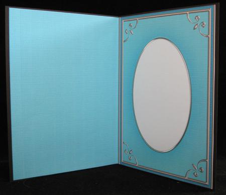 A5 'silver Metallic Frame' Card Front or Insert by Suzi Cooper