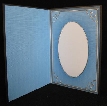 A5 'silver Metallic Frame' Card Front or Insert by Suzi Cooper