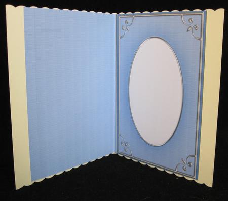 A5 'silver Metallic Frame' Card Front or Insert by Suzi Cooper