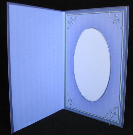 A5 'silver Metallic Frame' Card Front or Insert by Suzi Cooper