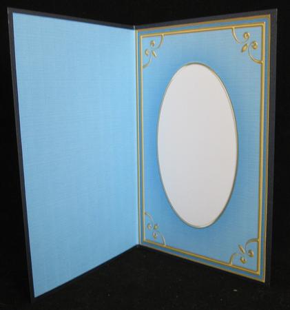 A5 'gold Metallic Frame' Card Front or Insert by Suzi Cooper