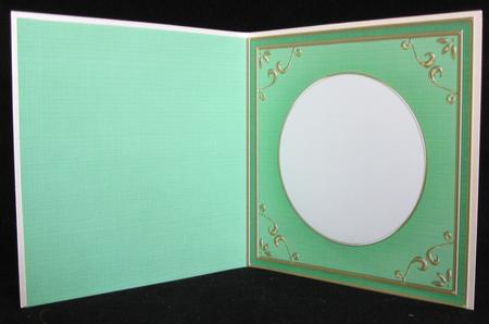 Square 'gold Metallic Frame' Card Front or Insert by Suzi Cooper