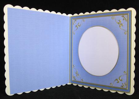 Square 'gold Metallic Frame' Card Front or Insert by Suzi Cooper