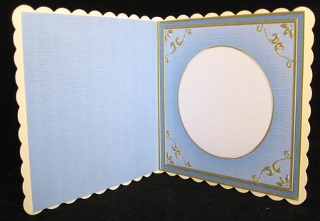 Square 'gold Metallic Frame' Card Front or Insert by Suzi Cooper