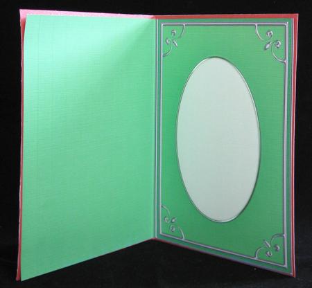 A5 'silver Metallic Frame' Card Front or Insert by Suzi Cooper