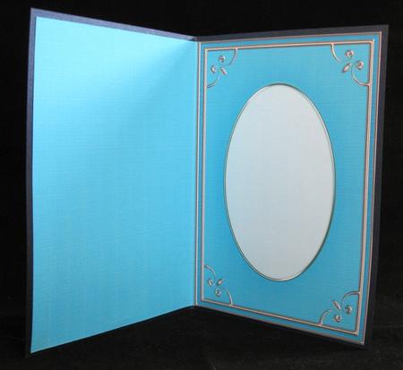 A5 'silver Metallic Frame' Card Front or Insert by Suzi Cooper