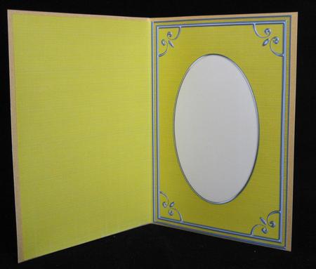 A5 'silver Metallic Frame' Card Front or Insert by Suzi Cooper