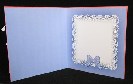Square Pearls and Lace Card Front or Insert by Suzi Cooper