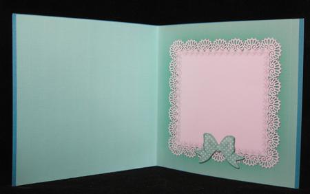 Square Pearls and Lace Card Front or Insert by Suzi Cooper